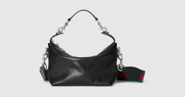 【美品】GUCCI ブラックレザー ボディバッグ グッチシマ （美品）グッチ GUCCI ボディバッグ ウエストポーチ 246409