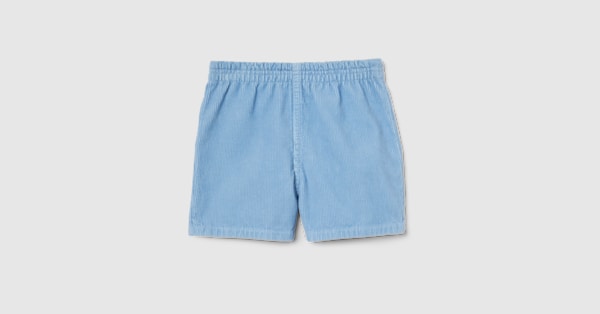 Baby velvet corduroy shorts in light blue | GUCCI® US