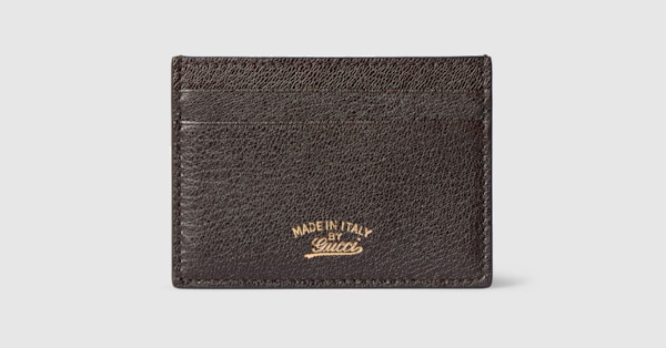 リラ〕カードケース ・ダークブラウン レザー | GUCCI公式