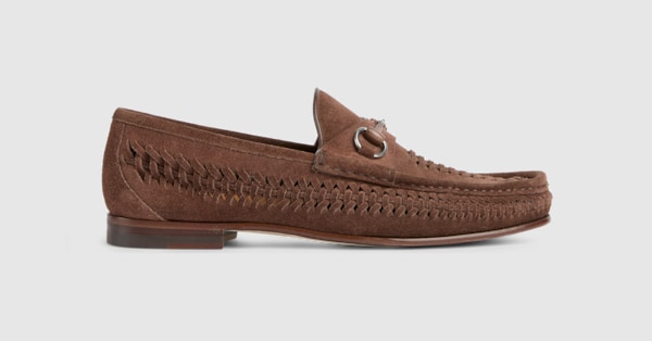 GUCCI スエードホースビットローファー グッチ 27㎝ グッチ ホースビット 1953〕メンズ ローファー ・ブラウン スエード