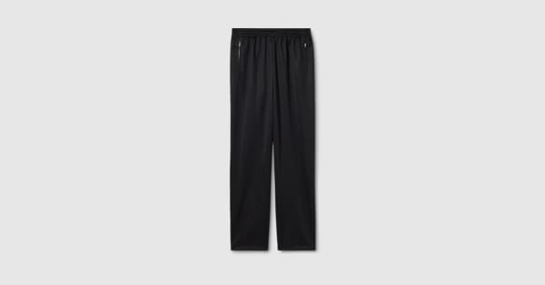 GUCCI 　ブラック ストレートパンツ GUCCI ブラック ストレートパンツ GG jersey jacquard leisure pants