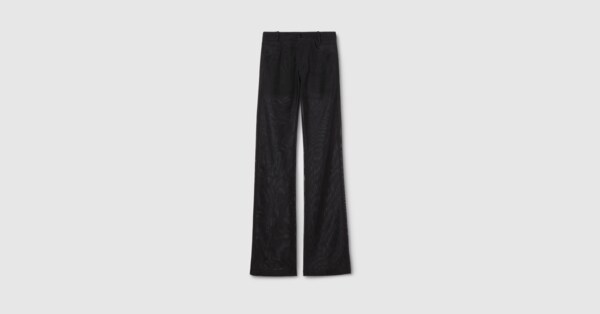 Technical mesh pants in black | GUCCI® US