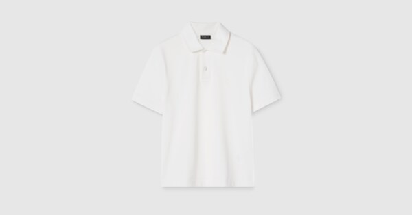グッチ　エンブロイダリー　ポロシャツ エンブロイダリー シルクコットン ポロシャツ ・アイボリー | GUCCI公式