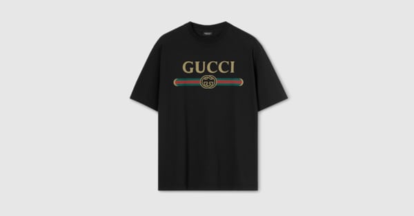 GUCCI グッチ　Tシャツ　ロゴ　ブラック　シェリーライン 864626_XJHUF_1152_001_100_0000