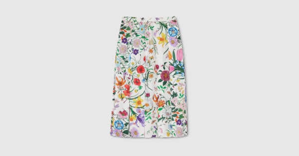 クリーブランド SEC サイン 4枚セット プリント シルクツイル プリーツスカート ・マルチカラー | GUCCI公式