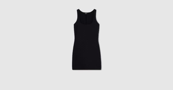GG jersey jacquard dress in black | GUCCI® US