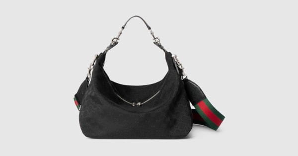 ブレラ〕ミディアム クロスボディバッグ ・ブラック GGキャンバス