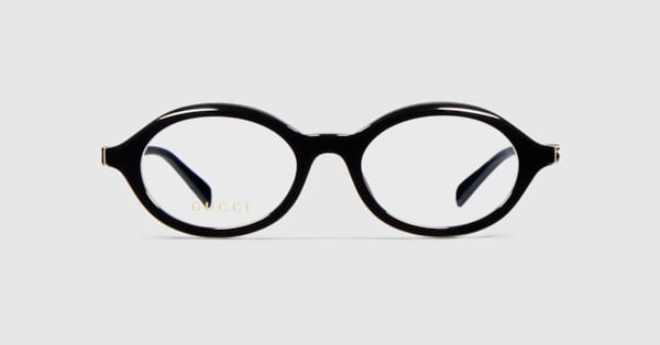Oval optical frame in black | GUCCI® US