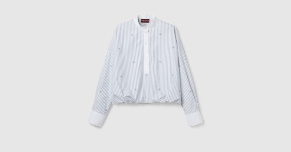 新品 GUCCI ペットコレクション ビッグストライプシャツ (Mサイズ
