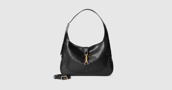 グッチ ジャッキー 1961〕ミディアム ショルダーバッグ ・ブラック