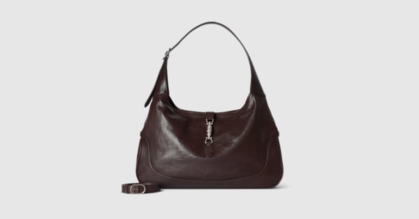 Gucci Jackie 1961 large crossbody bag in dark brown leather