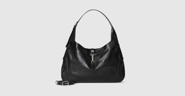 Gucci Jackie 1961 large crossbody bag in black leather | GUCCI® US