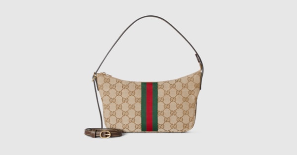 ルネッタ〕スモール クロスボディバッグ ・サンド＆ブラウン GG