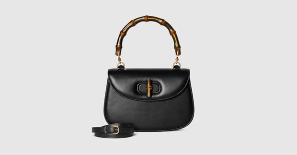 Gucci Bamboo 1947 small bag in black leather | GUCCI® US