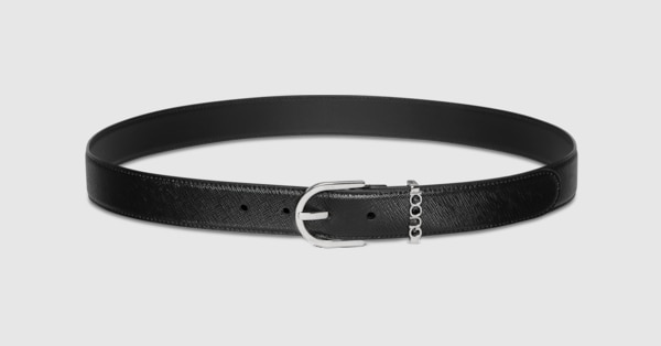 すぷさま　グッチ　　ロゴ　黒　レザー　首輪 ゴールド　M　ベルト ループ 854810_AAFWL_1000_001_100_0000