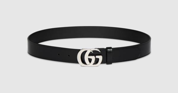 Cut GG Marmont belt in black leather | GUCCI® US