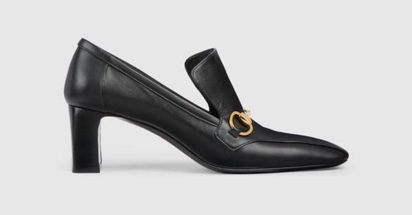 Women's Galleria loafer in black leather | GUCCI® US