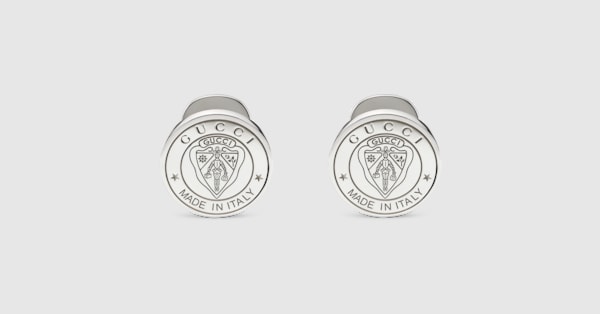Gucci crest cufflinks in 925 sterling silver | GUCCI® US
