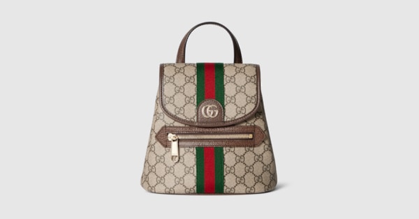 Ophidia mini backpack in beige and brown GG fabric | GUCCI® SG