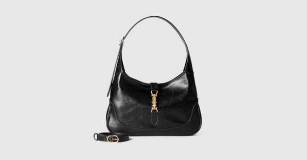 mameru グッチ ジャッキーバッグ オールレザー 黒×ゴールド金具 グッチ ジャッキー 1961〕ラージ クロスボディバッグ ・ブラック