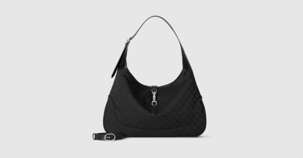 ★GUCCI ブラック ナイロン パーティーバッグ★ GG GUCCI グッチ 449176 ナイロン トートバッグ ブラック＜USED