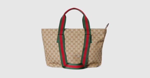 GGスモール トートバッグ ・サンド＆ブラウン GGキャンバス | GUCCI公式