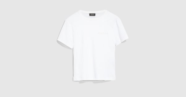エンブロイダリー コットンジャージー Tシャツ ・ホワイト | GUCCI公式
