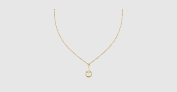 ホースビット〕18K ダイヤモンド ネックレス ・18K イエローゴールド