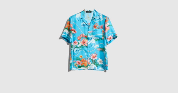 美品 GUCCI GGロゴ ボウリングシャツ ポロシャツ コットン メンズ GUCCI（グッチ） 568300 ZABX9 GGスター 半袖 ボウリングシャツ SIZE