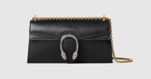 GUCCI ブラック 革靴 保存袋付き Dionysus medium shoulder bag in black leather | GUCCI® US
