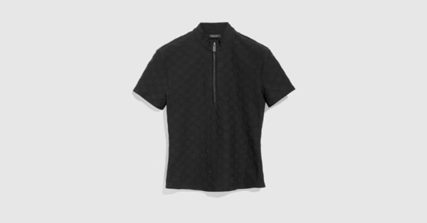 GG jersey jacquard T-shirt in black | GUCCI® US