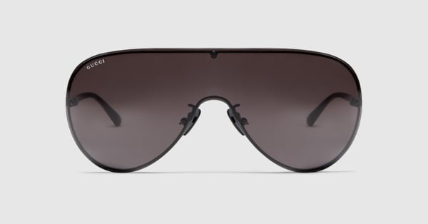 Mask frame sunglasses in black | GUCCI® US