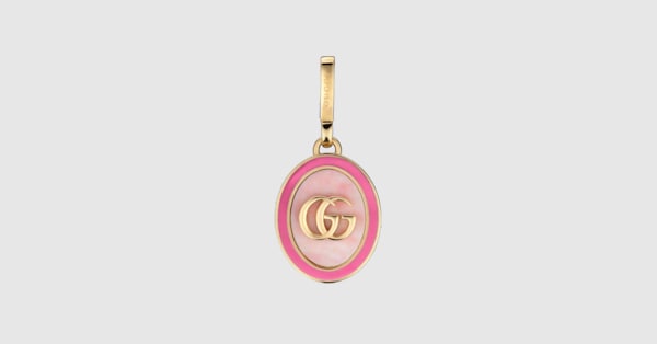 Double G motif charm in gold-toned brass | GUCCI® US