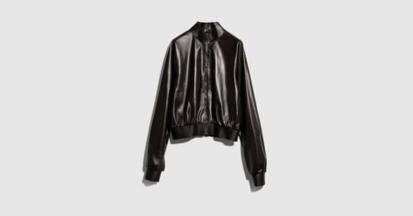 ソフトナッパレザー ボンバージャケット ・ダークブラウン | GUCCI公式