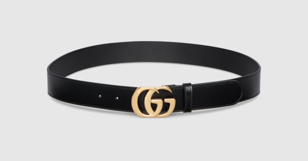 Cut GG Marmont belt in black leather | GUCCI® US