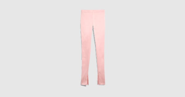 ストレッチ シルクファイユ パンツ ・ピンク | GUCCI公式 ストレッチ シルクファイユ パンツ ・ピンク | GUCCI公式