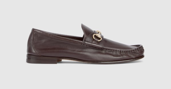 グッチ ルガーノ メンズ ローファー ・ダークブラウン レザー | GUCCI公式