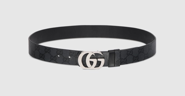 カット GGエンブレム〕リバーシブル ベルト ・ブラック GGキャンバス