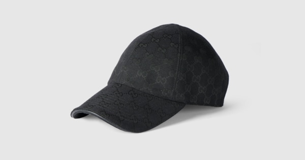 GG cotton canvas baseball hat in black | GUCCI® US