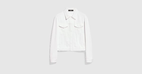 Cotton denim jacket in white | GUCCI® INT