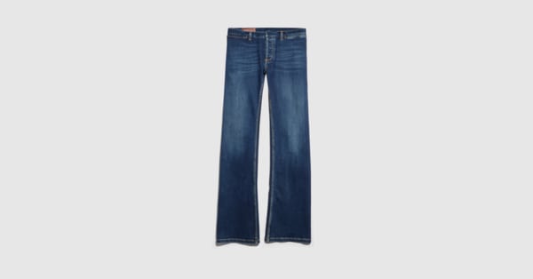 ストレッチ コットンデニム パンツ ・ブルー | GUCCI公式