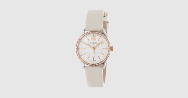 G-Timeless watch, 29mm in white leather | GUCCI® INT