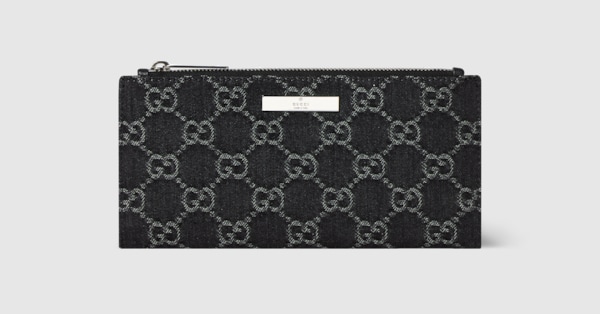 GUCCI プラーク ロング ウォレット ・ブラック GGデニム | GUCCI公式