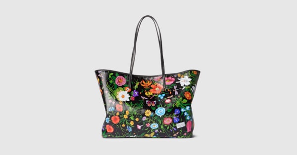 Gucci Tribeca large tote bag in black and multicolor canvas