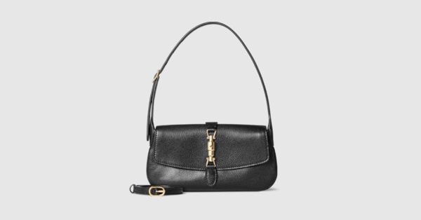 Gucci Jackie small shoulder bag in black leather | GUCCI® INT