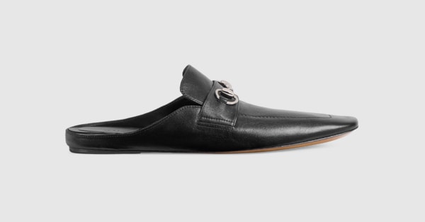 Men's Ragazzo slipper in black suede | GUCCI® US