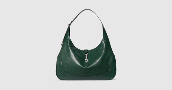 GUCCI ショルダーバッグ Gucci Jackie 1961 large crossbody bag in sand and brown GG canvas