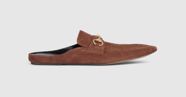 Men's Ragazzo slipper in brown suede | GUCCI® US