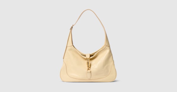 Gucci Jackie 1961 medium shoulder bag in light yellow leather