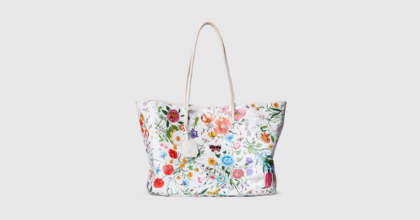 Gucci Tribeca large tote bag in white and multicolor canvas